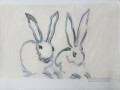 bunny rabbits impasto